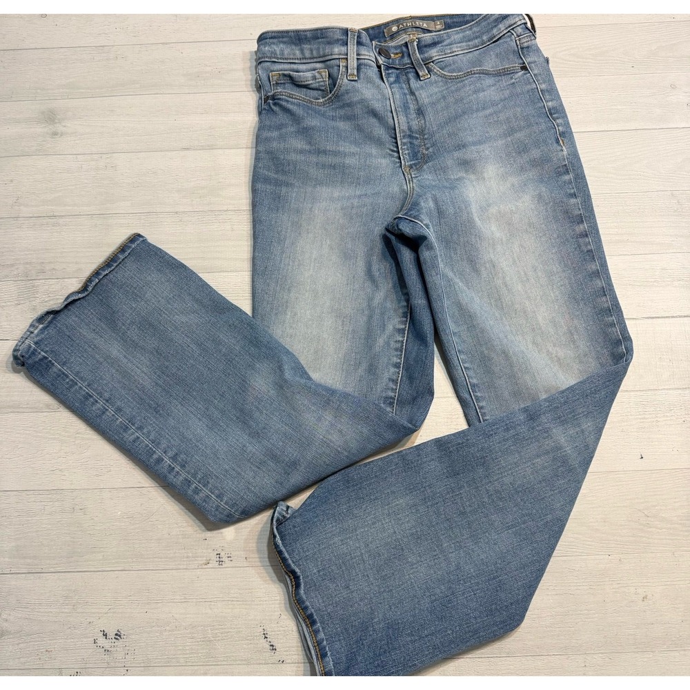 Athleta Sculptek women's light denim blue jeans size 4